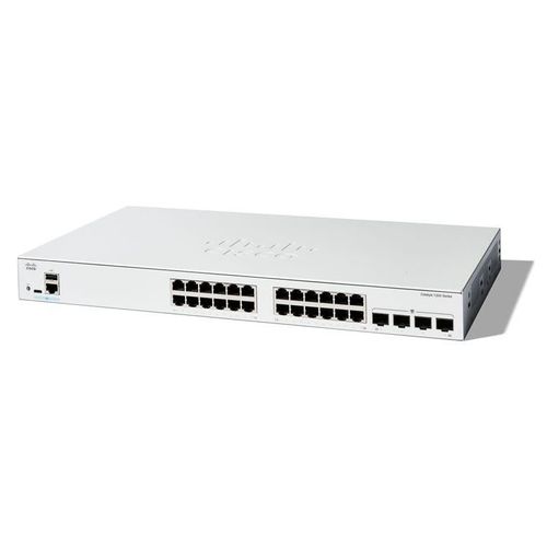 Cisco Catalyst 1200-24T-4G - Commutateur - C3 - intelligent - 24 x 10/100/1000 + 4 x Gigabit SFP - Montable sur rack