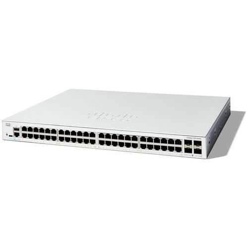 Cisco Catalyst 1200-48T-4G - Commutateur - C3 - intelligent - 48 x 10/100/1000Base-T + 4 x 1 Gigabit Ethernet SFP+ - Montable sur rack