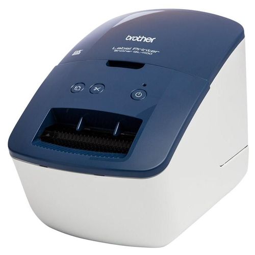 Brother QL-600B - Imprimante d'étiquettes - thermique direct - rouleau (6,2 cm) - 300 x 300 ppp - jusqu'à 71 mm/sec - USB 2.0 - bleu-blanc