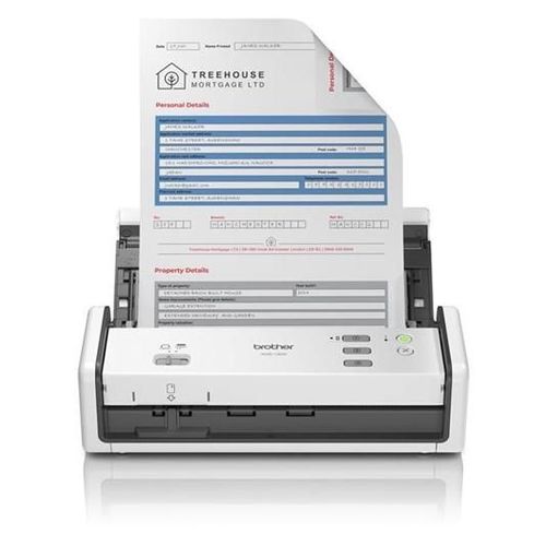 Brother ADS-1300 - Scanner de documents - CIS Double - Recto-verso - A4 - 600 dpi x 600 dpi - jusqu'à 30 ppm (mono) / jusqu'à 30 ppm (couleur) - Chargeur automatique de documents (20 feuilles) -...