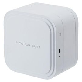 Brother P-Touch Cube Pro PT-P910BT - Imprimante d'étiquettes - transfert thermique - Rouleau (3,6 cm) - 360 dpi - jusqu'à 20 mm/sec - USB 2.0, Bluetooth 5.0 - outil de coupe - blanc