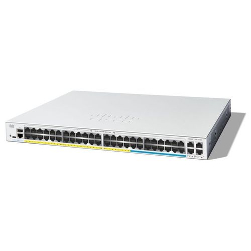 Cisco Catalyst 1300-48MGP-4X - Commutateur - C3 - Géré - 32 x 10/100/1000 (PoE+) + 16 x 2.5G (PoE+) + 4 x 10 Gigabit SFP+ - Montable sur rack - PoE+ (370 W)