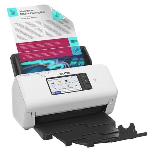 Brother ADS-4700W - Scanner de documents - CIS Double - Recto-verso - A4 - 600 dpi x 600 dpi - jusqu'à 40 ppm (mono) / jusqu'à 40 ppm (couleur) - Chargeur automatique de documents (80 feuilles) -...