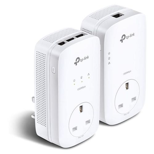 TP-Link TL-PA8033P KIT V4 - Starter Kit - kit d'adaptation pour courant porteur commutateur 3 ports - 1GbE, HomePlug AV (HPAV), HomePlug AV (HPAV) 2.0, IEEE 1901 - Branchement mural