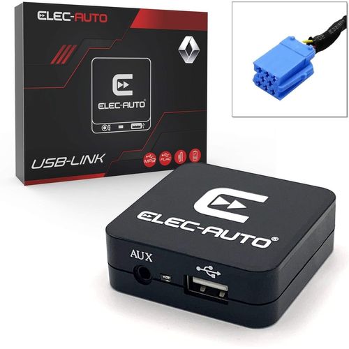 KYAOAYO-Interface Usb Mp3 Flac - Auxiliaire Pour Voiture Renault | Chargeur | Pr Jack | Boitier Encastrable Invisible | Accessoire Autoradio | Pr Adaptateur Clé Usb