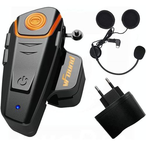 Kyaoayo-Bt-S2 1000m Bluetooth Headset Étanche Bt Moto Casque Intercom Casque Pour 2 Ou 3 Pilotes Et 2,5 Mm Audio Pour Walkie Talkie Gps Lecteur Mp3 Mains Libres Radio Fm (1 Pack)
