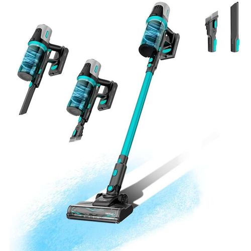 KYAOAYO-Aspirateurs Balais À Batterie Conga Rockstar 1500 Horizon X-Treme Xl. Aspirateur Vertical Sans Fil De 215W, 60 Minutes D'Autonomie Et Mixte