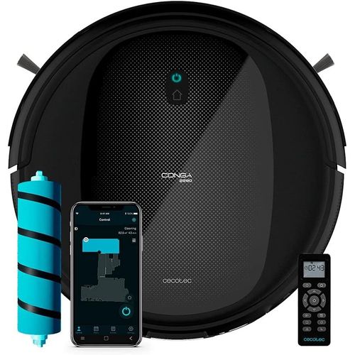 KYAOAYO-Robot Aspirateur Conga 2290 Ultra. Technologie Itech Smartgyro 4.0, 2100 Pa, App Avec Carte, Pour Les Poils D'Animaux, Alexa & Google Assistant