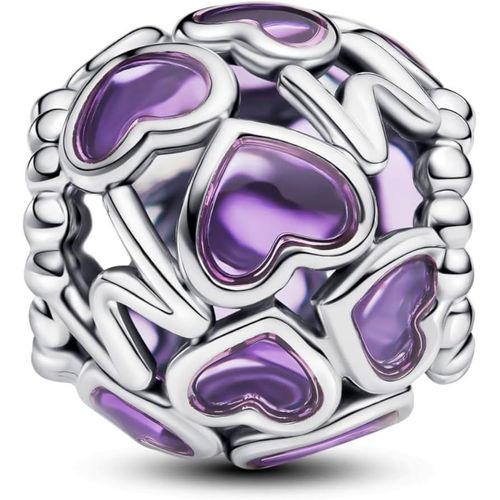 Kyaoayo-Moments 793772c01 Breloque En Forme De C?ur Ouvert En Argent Sterling Compatible Avec Les Bracelets Moments, 11,4x11,4x10,8 Mm, Argent Sterling, Pas De Gemme