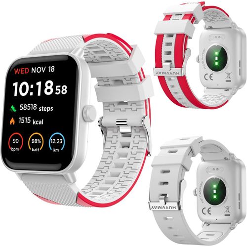 Kyaoayo-Montre De Fitness Tracker Pour Homme Et Femme Avec Fonction Téléphonique [2 Bracelets De Montres] Alexa Intégrée Montre De Sport Hd 1,8"" Avec Moniteur De Sommeil, Podomètre, Ip68, Étanche, Po