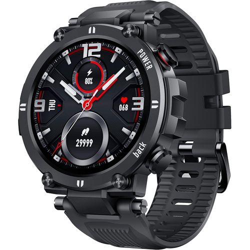 Kyaoayo-Montre Connectée Homme Femme - 1,3 Pouces Montre Homme Avec Podometre Cardiofrequencemetre Ie Meteo Bracelet Connecté Ip68 Etanche Sport Smartwatch Pour Iphone Android Smartphone - Noir