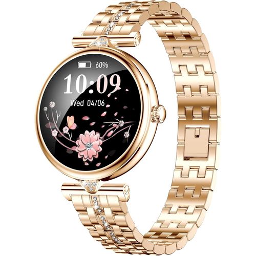 Kyaoayo-Élégant Et Sportif Pour Femme, 1.28"" Amoled Smartwatch. Effectuer/Réponse Appels, Cardiofréquencemètre, Analyse Du Sommeil, Podomètre, Étanche Ip68 Fitness Tracker Pour Ios Android