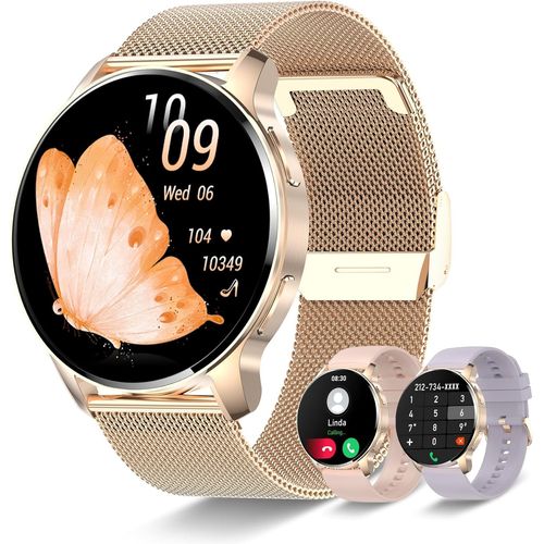 Kyaoayo-Montre Intelligente Pour Femme, Appel Bluetooth Et Réponse, Montre Numérique Pour Femme, Avec Sommeil, Fréquence Cardiaque, 20 Sports, Montre De Fitness, Chronomètre Et Podomètre, Étanche, Mo