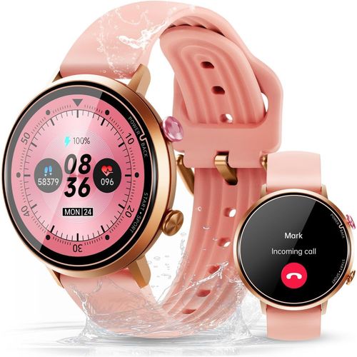 Kyaoayo-Oukitel Bt60 Montre De Fitness Pour Femme, Écran 1,32"", Moniteur Cardio, Étanche 5 Atm, Suivi D'activité, Rose, Rose, M-L