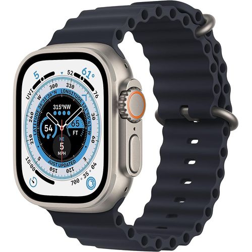 Kyaoayo-Apple Watch Ultra (Gps + Cellular, 49mm) Boîtier En Titane Avec Bracelet Océan Minuit - Taille Unique (Reconditionné)