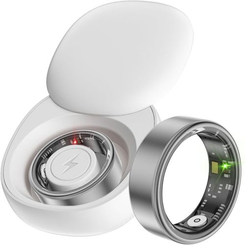 Kyaoayo-Bague Intelligente De Fitness Pour Homme Et Femme - Podomètre - Tracker D'activité - Étanche - 5 Atm - Suivi Du Sommeil - Fréquence Cardiaque - Tracker De Fitness - Bague Intelligente - Andro