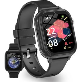 Kyaoayo-Montre Connectée Enfant Gps, 4g Montre Intelligente Enfants Avec Appels Vidéo, Wifi, Sos, Mode Classe, Face Id, App Store, Whatsapp, Réveil, Ip68 Étanche Smartwatch Enfant Noël Cadeaux 5-14 A