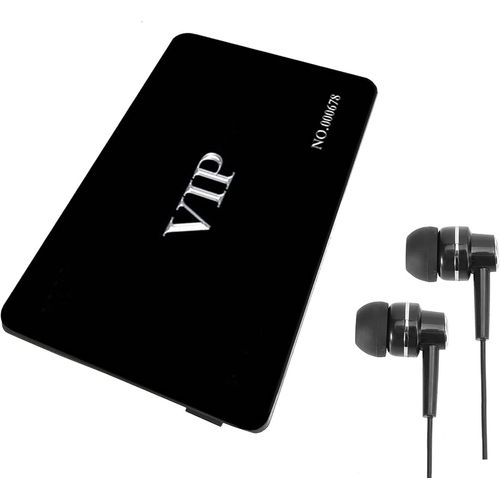 Kyaoayo-Enregistreur Audio À Commande Vocale Numérique, Enregistreur Vocal Audio À Carte Vip De 16 Go Et Lecteur Mp3 (Carte Vip Noire)