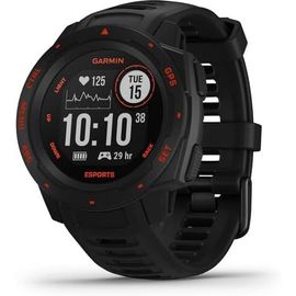 Kyaoayo-Garmin Instinct Esports Edition Montre Connectée Avec Apps Esports Et Streaming Cardio Et Stress Pendant Les Live, Black & Red, Taille Unique, Noir Et Rouge, Taglia Unica, (Reconditionné)