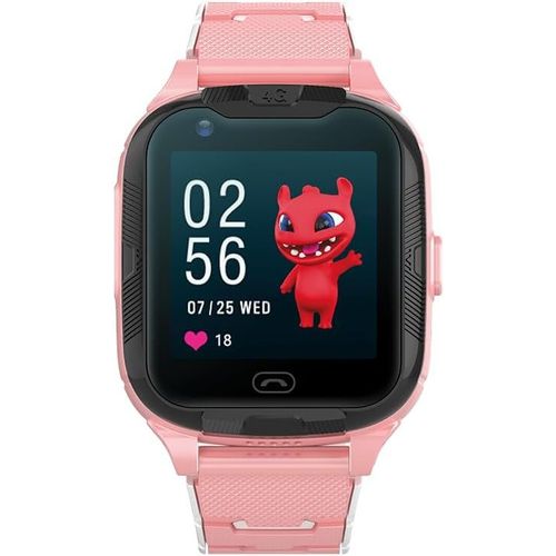 Kyaoayo-Smartwatch Kids Life Mxkw-350 Gps Localisation Wifi 4g Appels Téléphoniques, Répertoire, Notifications Sms, Ipx7, Chat, Fonction Sos, Réveil, Caméra À Distance, Prix, Rose