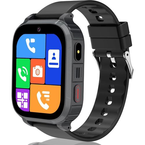 Kyaoayo-Montre Connectée Enfant 4g, Montre Intelligente Enfant Gps, Appel Sos, Vidéo Chat, Réveil, Mode Classe, Calendrier, Jeux, Contacts, Cadran, Ip68 Montre Connectée Enfants Cadeau D'anniversaire