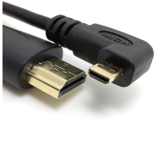 KYAOAYO-Cy Câble Micro Hdmi Vers Hdmi Mâle Coudé 90D 150 Cm Pour Xoom