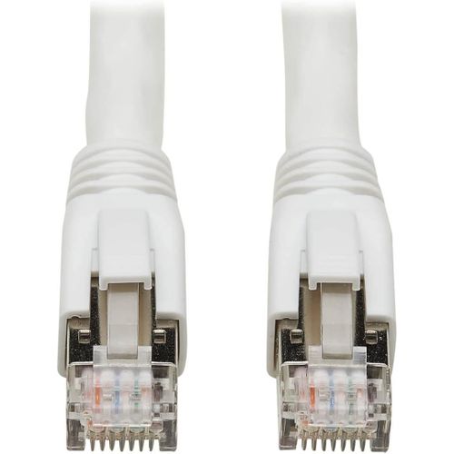 KYAOAYO-Eaton Cat8 Snagless Ethernet Cable, 25G/40G Certified Network Patch Cable, 22 Awg S/Ftp, Poe, White, 3 Feet/ 0.9 Meters (N272-003-Wh)