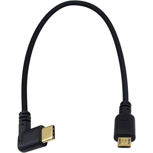 KYAOAYO-Câble Micro Usb Vers Usbc, Usbc 90 Degrés Vers Micro Usb Câble, Court Type C Pour Macbook Pro Et Appareils Android(25 Cm)