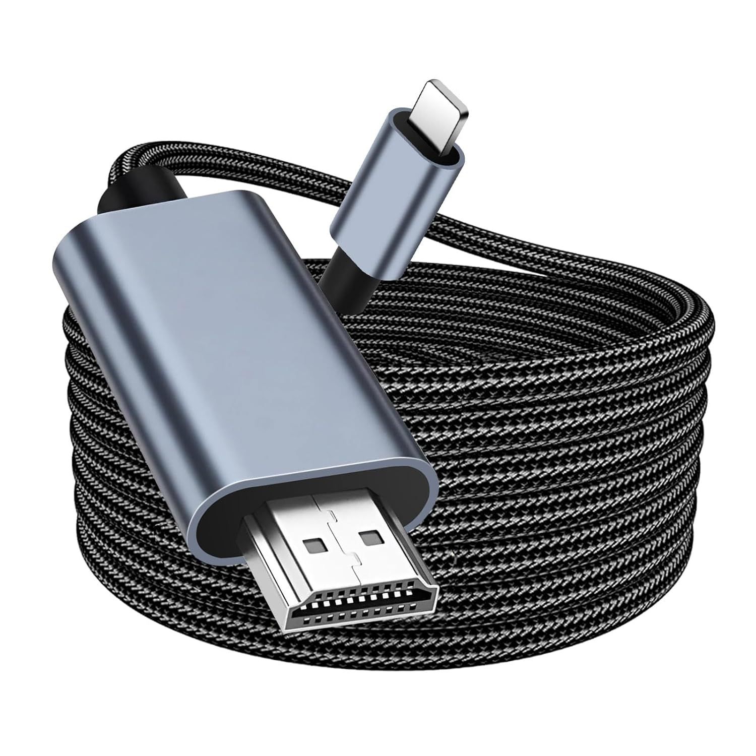 KYAOAYO-Câble Hdmi Pour I-Phone,Câble Convertisseur Hdmi Pour I-Phone,Vers Câble Tv Compatible Avec Phone 14/12/11,X,8,7,6,5, Pour I-Pad Appareils ,1080P@60Hz,2M (Ne Supporte Pour I-Phone 16/15/ N-Et