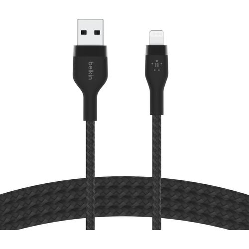 KYAOAYO-Câble À Gaine Tressée Usb-A Vers Lightning Boostcharge Pro Flex (1¿M), Certifié Mfi, Pour Iphone 14,¿13, 12, Pro, , Mini, Se, Ipad, Etc (Noir)