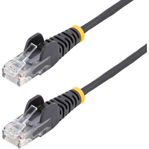 KYAOAYO-Câble Réseau Ethernet Rj45 Cat6 De 2,5 M - Cordon De Bras Mince Cat 6 Utp Sans Crochet - Fil Gigabit Noir (N6Pat250Cmbks)