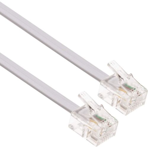 KYAOAYO-Câble Rj11 20 M, Rallonge Adsl, Cordon Téléphonique, Connecteur Internet Bt Haut Débit, Mâle Vers Mâle, Routeur Et Modem Vers Pr Téléphonique Rj11, Microfiltre (Blanc)