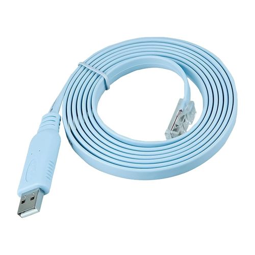 KYAOAYO-Console Cable Usb Vers Rj45, Câble De Console 1,8M Pour Cisco, Ubiquiti, Mikrotik, Tp-Link, Routeurs Et Switches, Cable Console Usb Rj45 Pour Appareils Réseau Compatible Windows, Linux, Mac O