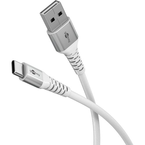 KYAOAYO-Usb-A Vers Usb-C 60 W / 0,5 M/Câble Textile Flexible/Câble De Charge De 480 Mbits Usb C/Super Doux/Samsung, Xiaomi, Google, Nothing Phone Câble Usb A Vers C/Câble Textile/Blanc / 74529