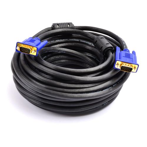 KYAOAYO-Câble Vga Pour Moniteur, Vga Vers Vga, Câble Adaptateur Vga Mâle Vers Vga Mâle, Câble Displayport Vga Plaqué Or, Compatible Avec Projecteurs, Télév urs Hd, Écrans D'Ordinateur Portable (15 M)