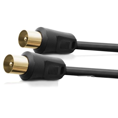 KYAOAYO-Câble Antenne Tv Mâle, Coaxial, Droit Pour Décodeur, Hdtv, Dvb-T2/C/S, Radio, 75 Ohm, Noir, 1,5 M