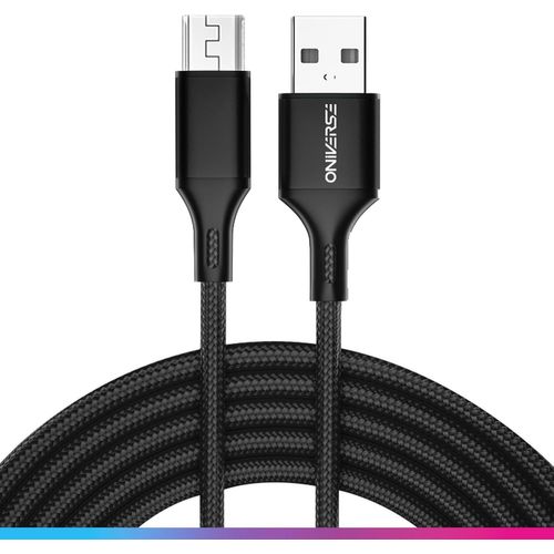 KYAOAYO-Cable Micro Usb, Câble De Charge Tressé Usb-A Vers Micro Usb, Compatible Avec Ps4 Pro Slim Xbox One Pc Mac Android, 3 Mètres, Charge Rapide 2.4 A - Noir
