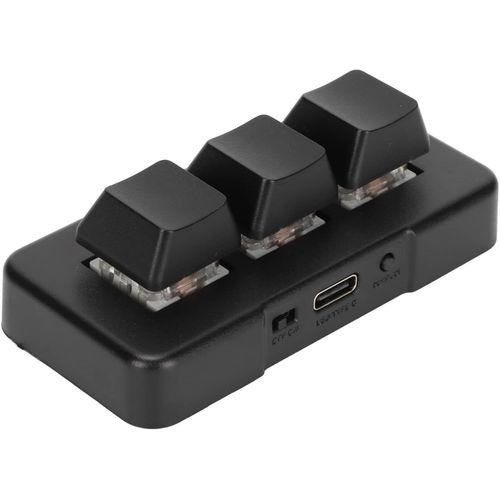 KYAOAYO-Mini Clavier À 3 Touches, Clavier Macro Programmable Usb/2.4G/Bluetooth Rgb, Clavier De Jeu Mécanique De Programmation Hid Sans Fil