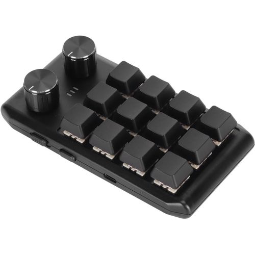 KYAOAYO-Mini Clavier, 12 Touches Mécaniques, 2 Boutons, Clavier Macro De Programmation, Mini Clavier Personnalisé Avec Interrupteur Rouge Programmable Pour Pc De Jeu (Usb Filaire)