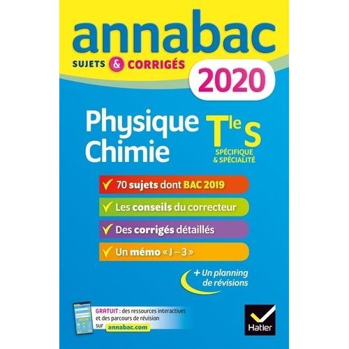 Physique-Chimie Tle S Spécifique & Spécialité - Sujets Et Corrigés