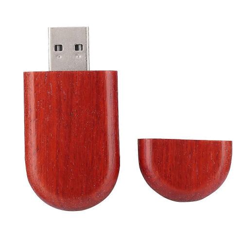 Bâton de stockage ovale en bois de palissandre USB 2.0 Flash Memory Drive avec boîte U Disque 128 Go