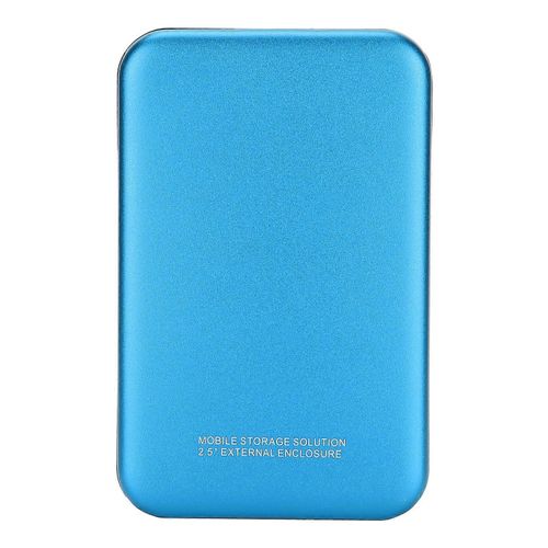 Boîtier de disque dur Portable 2.5 pouces SATA vers USB 3.0 Boîte de disque dur avec câble de données Sac de rangement pour ordinateur portable de bureauBlue