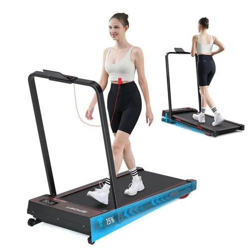 Raoo Min - Tapis De Course Et Marche Electrique - Vitesse 1 À 12km/H - Pliable - Inclinaison Motorisée - Télécommande Et Écran Led