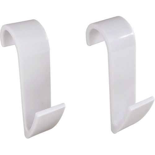 ERSHI-, Lot de 2 crochets blancs pour sèche-serviette à tube rond - Accessoires pratiques à suspendre pour salle de bain - Idéal p[416]