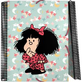 Ershi-Grafoplas Classeur Scolaire À Pochettes Transparentes A4 Couverture Souple 30 Doublures En Polypropylène Mafalda Pyjama, Max[2357]
