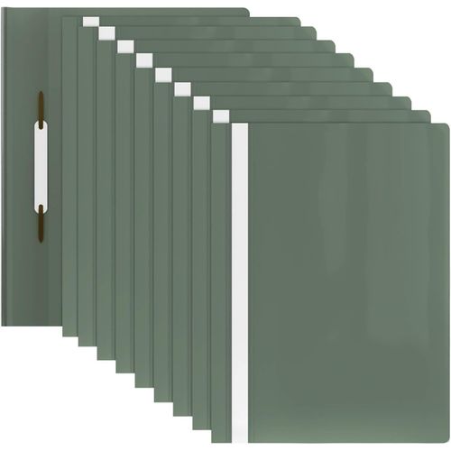 Ershi-Acropaq - 10 X Chemise Plastique A4 - Pochette Frontale Transparente, Chemises De Présentation A4 Jusqu'à 70 Pages, Vert Pas[2599]