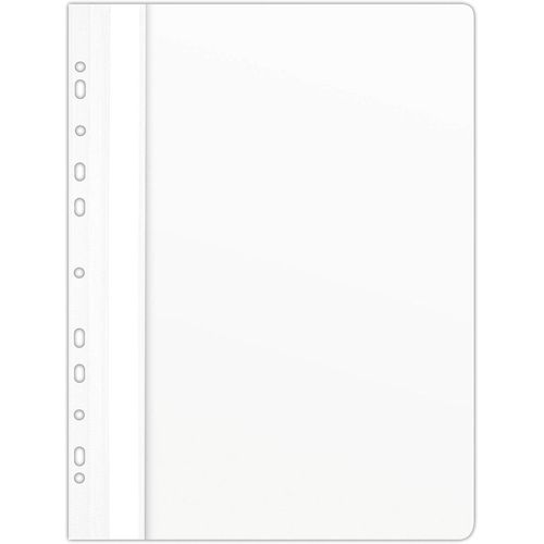 Ershi-1704001pl-09 Lot De 10 Chemises Perforées En Plastique Pvc Rigide Transparent Pour Bureau Et École, Perforation Européenne B[3545]