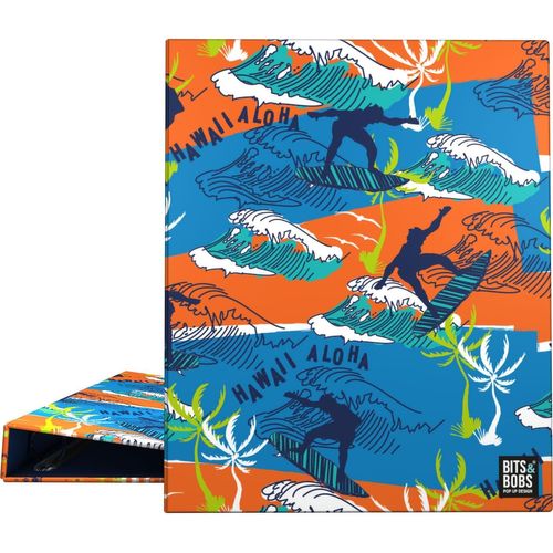 Ershi-Classeur A4 | Design Hawaii Bits&bobs Pop Up Desing | 4 Anneaux Mixtes 25 Mm | Certifié Fsc | Plastifié Brillant | Parfait M[3020]
