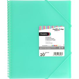 Ershi-Classeur Avec Pochettes Transparentes A4 Vert Menthe 20 Pochettes En Polypropylène Extra Couverture En Plastique Souple Spir[3564]