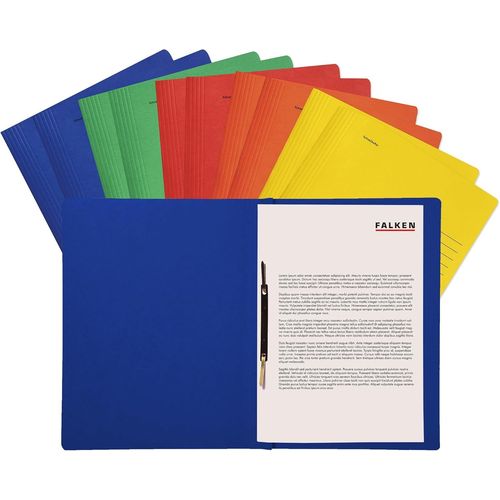 Ershi-Falken Lot De 10 Classeurs En Carton Recyclé Format A4 Couleurs Intenses Assorties Fabriqué En Allemagne Bleu Ange Classeur [3069]